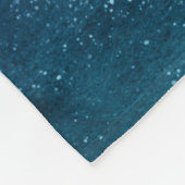 ティール(緑がかった色)紫色の月相天柄 フリースブランケット (角)