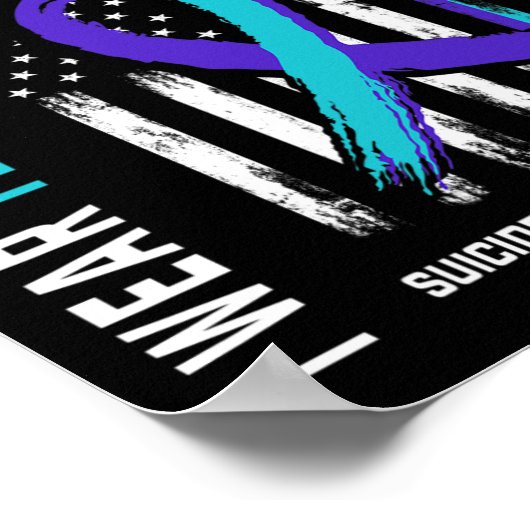 ティール(緑がかった色)紫I自殺恋しく思認識度アメリ ポスター (角)