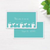 ティール（緑がかった色）結婚カクテルのイベントカスタムドリンクチケット (デスク)