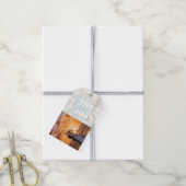 ティール（緑がかった色）結婚フロリダの写真 ギフトタグ (より糸付き)