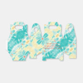 ティール(緑がかった色)結婚フローラ フェイバーボックス (折り畳みなし)