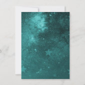 ティール（緑がかった色）結婚ユニコーンリハーサル招待状 招待状 (裏面)