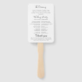 ティール(緑がかった色)結婚式 プログラムハンドファン ハンドファン (裏面)