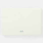 ティール（緑がかった色）結婚花 ゲストブック (裏面)