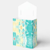 ティール（緑がかった色）結婚花 フェイバーボックス (オープン)