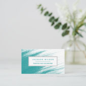 ティール(緑がかった色)絵を描ブルー絵を描ストリーク飾と 名刺 (スタンド正面)