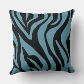 ティール(緑がかった色)·緑可逆タイガープリント枕 クッション (裏面)