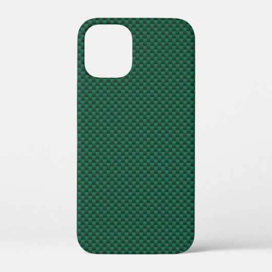 ティール（緑がかった色）緑炭素繊維スタイルプリント Case-Mate iPhoneケース (裏面)