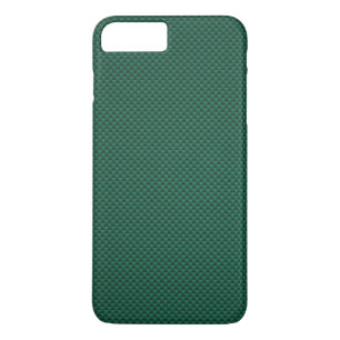 ティール（緑がかった色）緑炭素繊維プリント iPhone 8 PLUS/7 PLUSケース