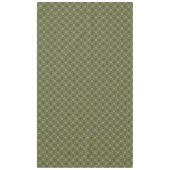 ティール(緑がかった色)、緑、金ゴールドヴィンテージの編み模様 テーブルクロス (正面)