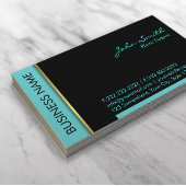 ティール(緑がかった色)縁ど整形外科医名刺 名刺