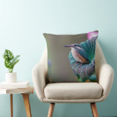 ティール(緑がかった色)羽ワイルドライフバード写真 クッション (椅子)