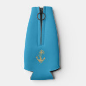 ティール（緑がかった色）航海のクール ボトルクーラー (裏面)