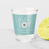 ティール（緑がかった色）航海のジョイ砂ドルショットグラス ショットグラス (正面)