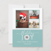 ティール(緑がかった色)航海のジョイ砂ドル3写真クリスマス (正面)