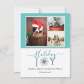 ティール(緑がかった色)航海のホリデージョイ砂ドル3写真 (正面)