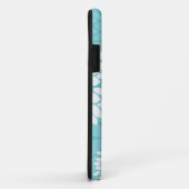 ティール(緑がかった色)花パターンケース Case-Mate iPhoneケース (裏面/右)