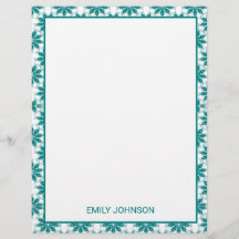 ティール（緑がかった色）花名前をカスタムする白