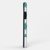 ティール（緑がかった色）花名前をカスタムする白 Case-Mate iPhoneケース (裏面/右)