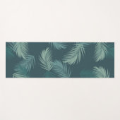 ティール(緑がかった色)葉ズカモフラージパターン ヨガマット (正面(横))