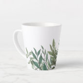 ティール(緑がかった色)葉植物ラテマグ カフェラテマグ (左アングル)