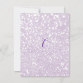 ティール（緑がかった色）薄紫ラベンダー大理石グリッター卒業 招待状 (裏面)