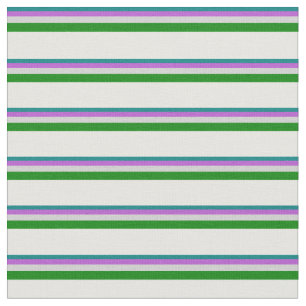 ティール（緑がかった色）、蘭、ライトグレー、グリーン、ミントクリーム ファブリック