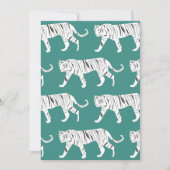 ティール（緑がかった色）虎 招待状 (正面)