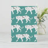 ティール（緑がかった色）虎 招待状 (スタンド正面)