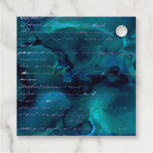 ティール（緑がかった色）虹色の人魚の文字Sweet sixteen フェイバータグ (裏面)