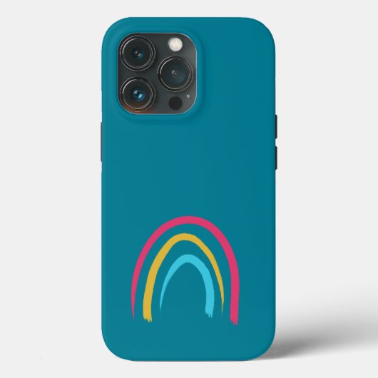 ティール(緑がかった色)虹 Case-Mate iPhoneケース (裏面)