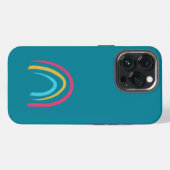 ティール(緑がかった色)虹 iPhoneケース (裏面横)