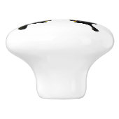 ティール(緑がかった色)蝶 セラミックノブ (側面)