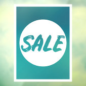 ティール（緑がかった色）販売サイン窓の貼り ウィンドウサイン (シート3)