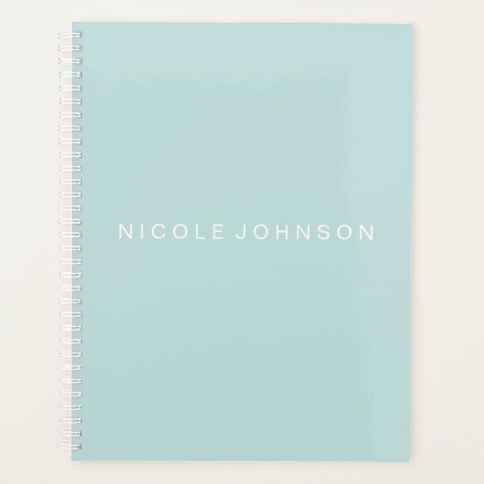 ティール（緑がかった色）/週/月のプランナー プランナー手帳 (正面)