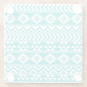 ティール(緑がかった色)部グランジ族パアステカターン ガラスコースター (裏面)