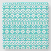 ティール(緑がかった色)部グランジ族パアステカターン ストーンコースター (正面)