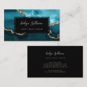 ティール（緑がかった色）酸 名刺 (正面/裏面)