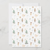 ティール（緑がかった色）金ゴールドくるみ割りバレエのクリスマスパーティー シーズンカード (裏面)