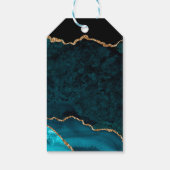 ティール（緑がかった色）金ゴールドアゲー感謝していデ結婚ス ギフトタグ (裏面)