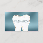 ティール（緑がかった色）&金ゴールドカスタム歯科医の名刺 名刺 (正面)