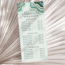 ティール（緑がかった色）金ゴールドグリッターゲートGeodeラックカード