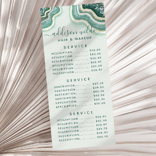 ティール（緑がかった色）金ゴールドグリッターゲートGeodeラックカード ラックカード