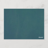 ティール(緑がかった色)金ゴールドグリッターストリングライツキンチェニェラRSVP ポストカード (裏面)