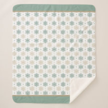 ティール（緑がかった色）金ゴールドスノーフレーク模様