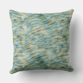 ティール(緑がかった色)金ゴールドゼブラプリント クッション (裏面)