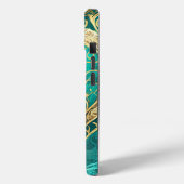 ティール(緑がかった色)金ゴールドハート Case-Mate iPhoneケース (裏面 / 左)