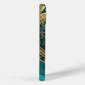 ティール(緑がかった色)金ゴールドハート Case-Mate iPhoneケース (裏面 / 右)