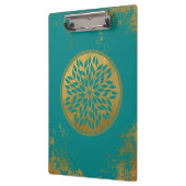 ティール（緑がかった色）-金ゴールドマンダラオングランジ金ゴールドティール（緑がかった色） クリップボード (左)