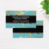 ティール（緑がかった色）金ゴールドマーブル (デスク)